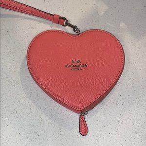 Coach wristlet , pink heart